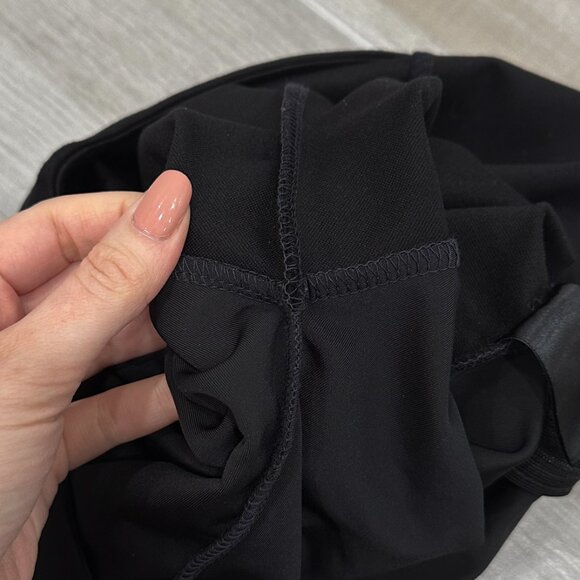 Anne Fontaine Andy Leggings Dual Material in Velvet and Milano Black Size 36 - Picture 6 of 16